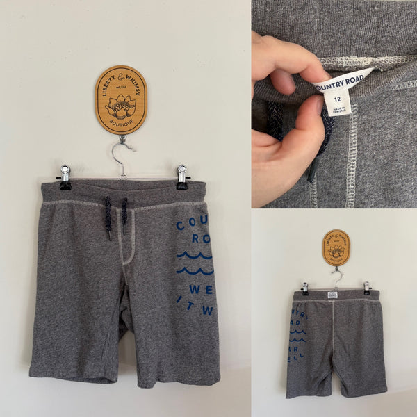 Country Road grey marl sweat shorts Sz 12 as new (washed only)