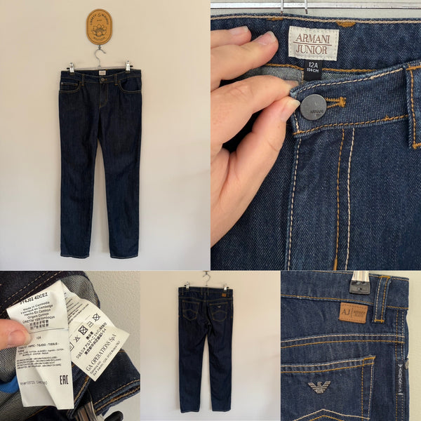 Armani Junior dark denim jeans Sz 12 as new worn once