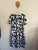 Regatta blue/white print dress Sz 14 NWOT