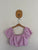 Seed Teen purple gingham crop top Sz 12 as new