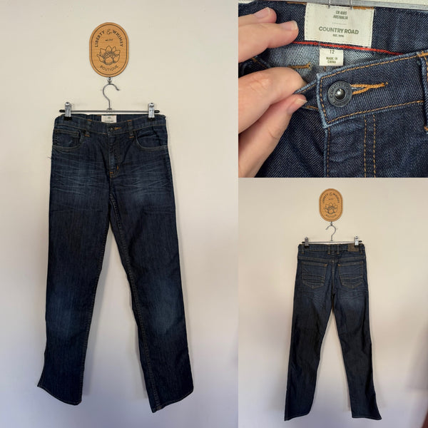 Country Road factory faded jeans Sz 12 EUC only worn a few times
