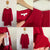 Chloe l/s red lace dress Sz 12 as new but 1cm mended at hem as pictured