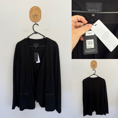 Basque black ponte jacket Sz 18 RRP $139.95 NWT
