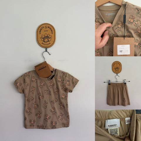 Burberry (pretty sure it’s fake) 2pc teddy bear set Sz 0 NWT