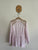 Bella + Lace l/s pink top with gold trim Sz 10 as new