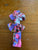 Purple floral Sz M bow 19cm 6-12m NWOT