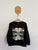 Burberry black floral print jumper Sz 6 EEUC