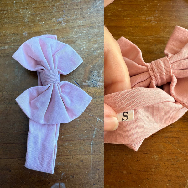 Dusty pink Sz S bow 17cm 0-6m NWOT