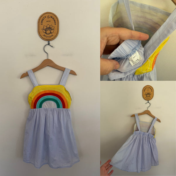 No brand rainbow pinnie Sz 3-4 EEUC