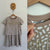 Country Road tan print dress Sz 8-10 EUC
