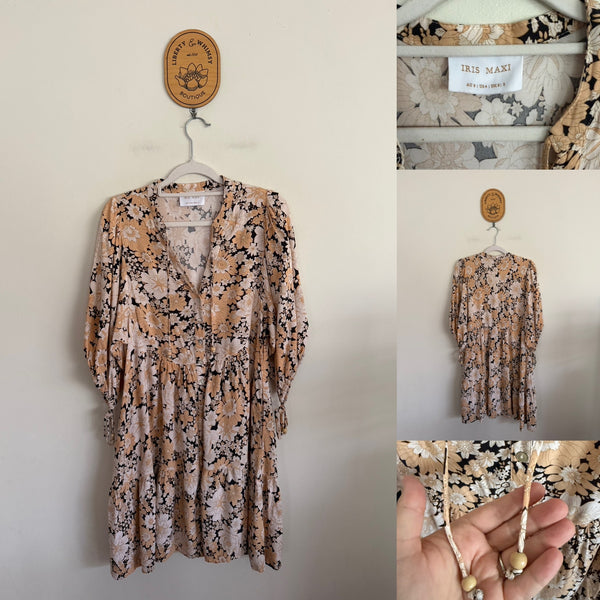 Iris Maxi boho short dress Sz 8 as new