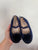 Seed navy leather ballet flats Sz 28 EEUC