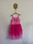 Barbie pink sequin logo dress Sz 8 as new