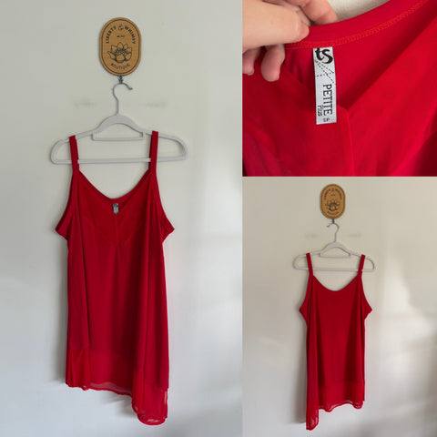 Taking Shape Petite Plus red asymmetrical cami Sz SP (20) NWOT