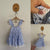 La Sienna blue floral lace hem dress and headband set Sz 1 as new