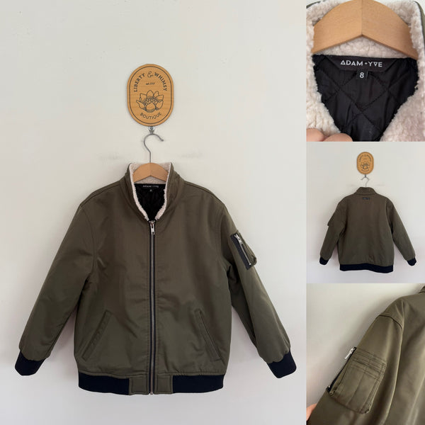 Adam + Yve khaki bomber jacket Sz 8 as new