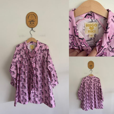 Hugo <3 Tiki l/s rocking horse dress Sz 6 as new