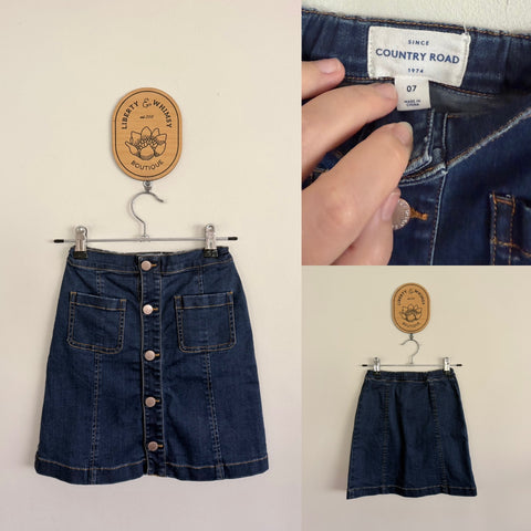 Country Road denim skirt Sz 7 EUC