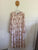 City Chic l/s ivory paisley ruched dress Sz XL 20 as new