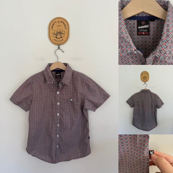Bauhaus geo print shirt Sz 8 as new