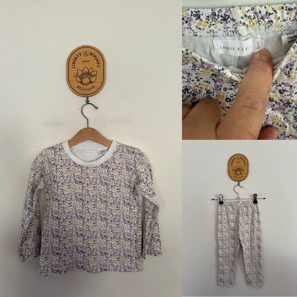 Jamie Kay floral pjs Sz 3 EUC/VGUC