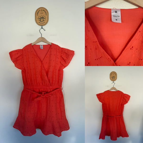 Target broderie belted dress Sz 16 EUC only washed