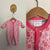 Marquise pink velour romper Sz 000 as new