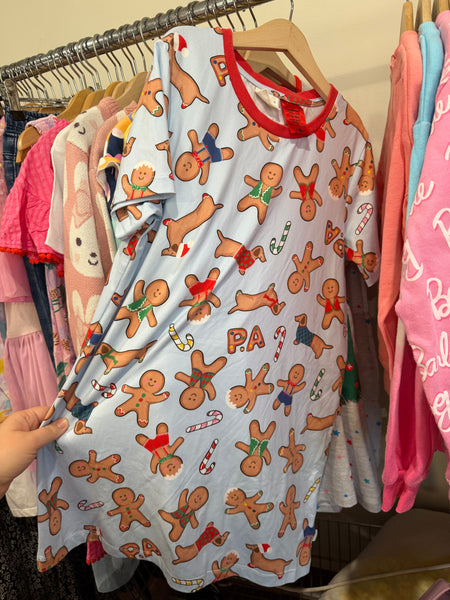 Peter Alexander Christmas ginger bread nightie Sz 8 EUC