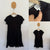 Seed Teen black broderie dress Sz 14 (slim) EEUC
