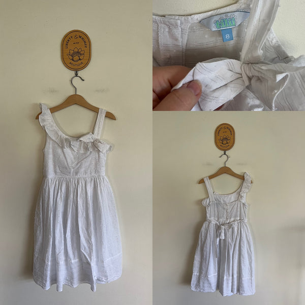 TILII white/silver lined dress Sz 8 as new