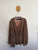 Curve by Jacqui E brown spot crossover blouse Sz 22 RRP $139.95 NWT