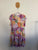 Jaase purple floral belted dress Sz 20 as new