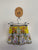 Camilla lemon floral linen/viscose skirt Sz 4 EEUC