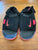 Nike black/pink sandals Sz 12US, 11.5UK VGUC