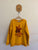 Minti yellow giraffe fleece jumper Sz 12 EUC worn once