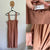 Linen Lux dusty pink pocket dress Sz 14 as new - light mark on tag