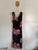 Mica by Amica black/peach floral dress Sz 20 but best fit 18 imo, RRP $150 NWT