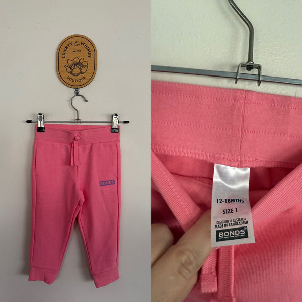 Bonds pink trackies Sz 1 NWOT