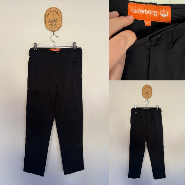 Cederberg Cooleman black zip off pants Sz 12 RRP $89.99 as new