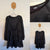 Zara black l/s dress Sz L as new