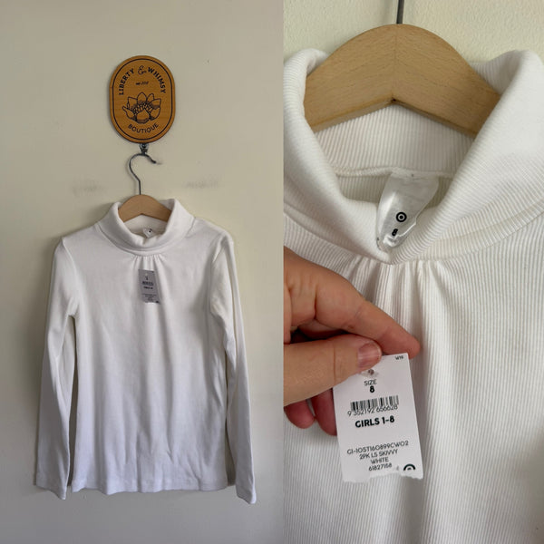 Target l/s white skivvy Sz 8 NWT