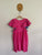 Milkshake pink flutter dress Sz 8 as new with dot on hem