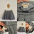 Burberry grey lined brocade skirt Sz 10 but small fit imo, as new