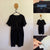 Princess Highway black cotton/linen dress Sz 12 EEUC
