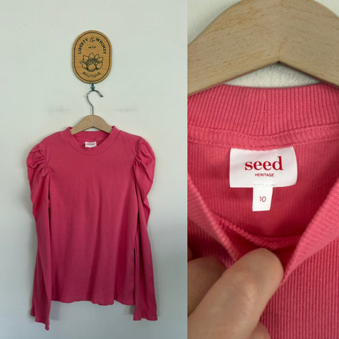 Seed l/s ribbed T-shirt Sz 10 as new