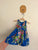 Ralph Lauren blue floral dress & bloomers outfit Sz 12m EUC worn once, no belt