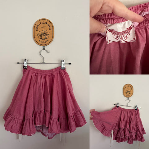 Paper Wings pink bustle skirt Sz 4 as new
