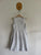 Origami silver brocade dress Sz 8 EUC