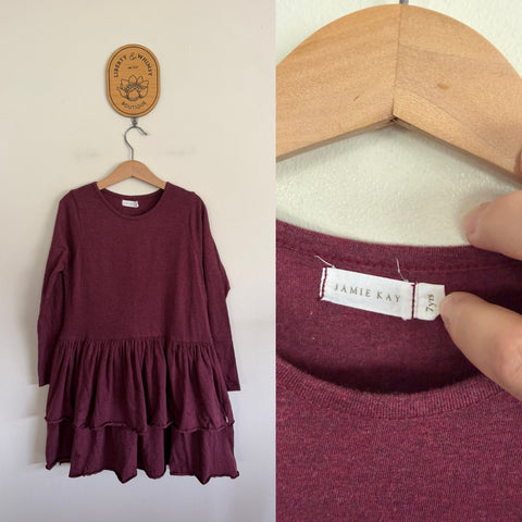 Jamie Kay l/s ruffle jersey dress Sz 7 as new