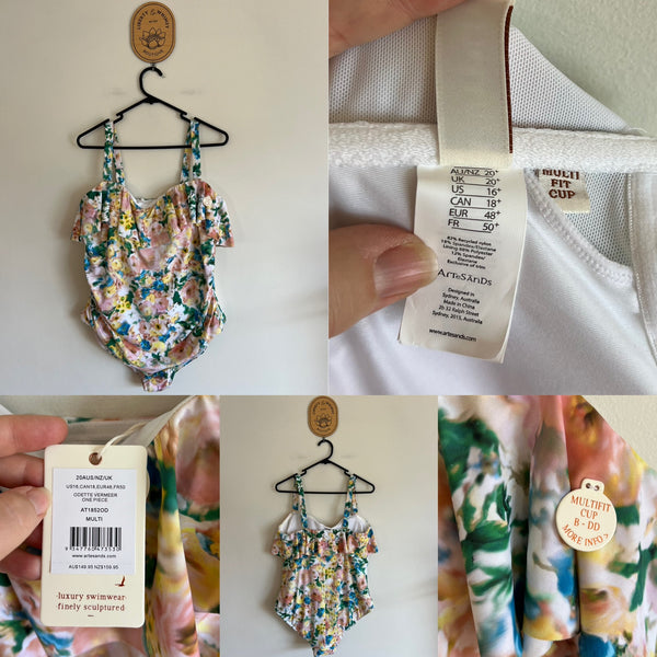 Artesands Odette Vermeer one piece swimmers Sz 20 RRP $149.95 NWT